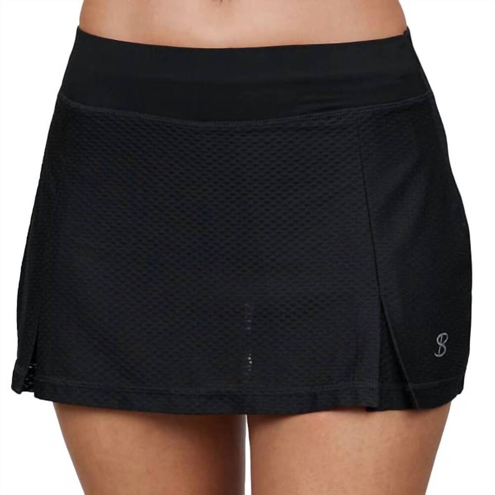 NEW SOFIBELLA women’s air flow 13 inch skirt in black
